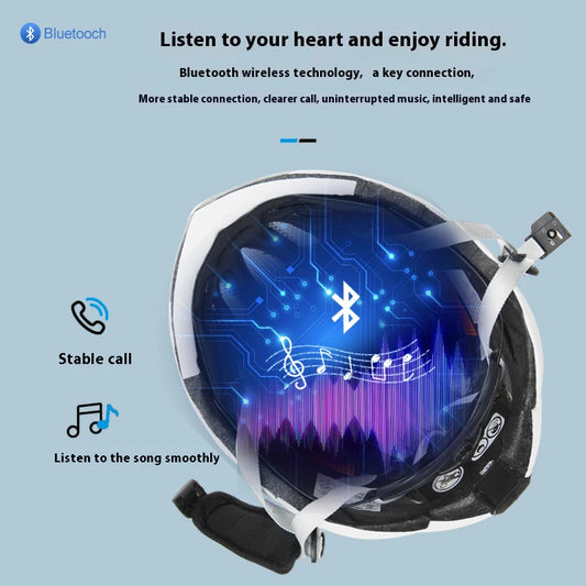 MOON Bike Helmet Road Mountain Cycling with Multi-function Bluetooth Music Phonecall LED Warning Light Safety