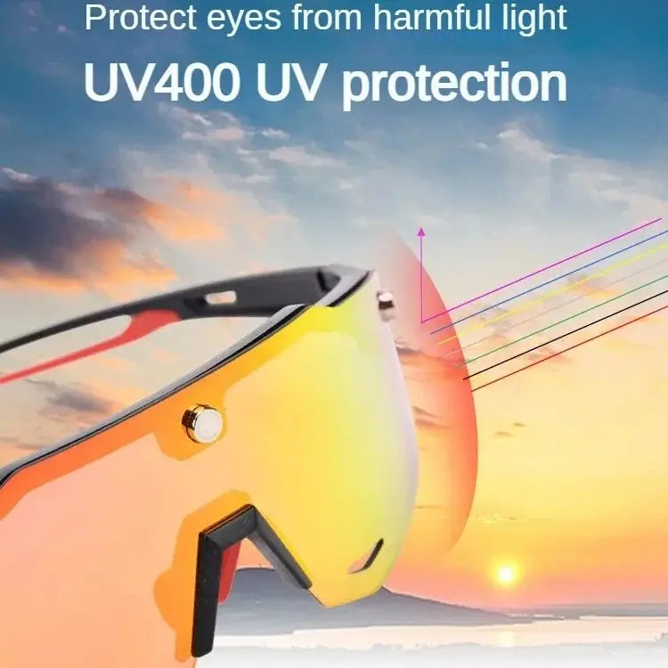 MOON Outdoor Cycling Sunglasses, Adjustable Visor, Frameless Design, Sunglasses for High-Definition Sport Protection